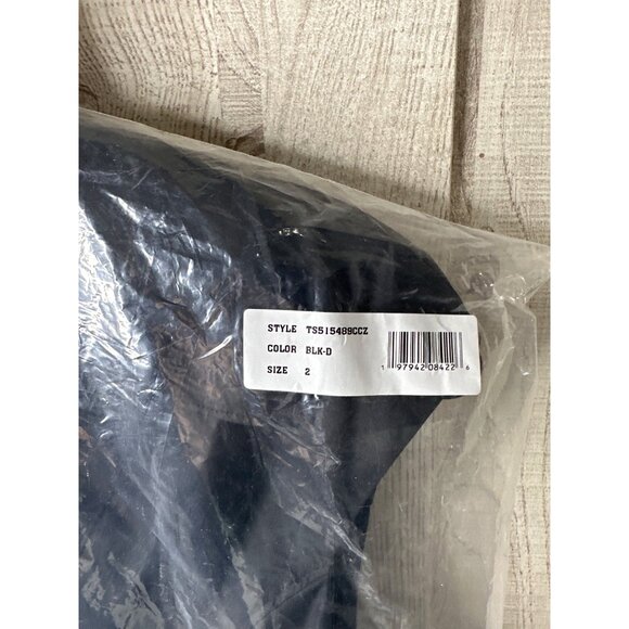 Derek Lam 10 Crosby Black Ruched Button Down Sleeveless Shirt Dress Size 2 - Picture 9 of 9